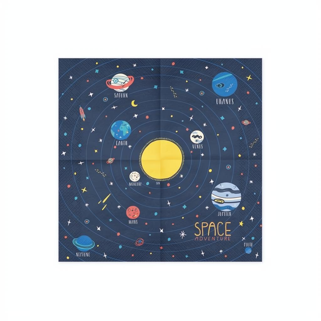 Servietten Kosmos, 33x33cm PartyDeco 2
