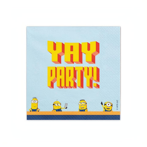 Servietten Minions, 33x33 cm PartyDeco 1
