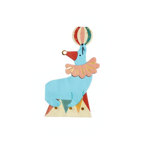 Servietten Seehund, 11 x 17 cm PartyDeco 1