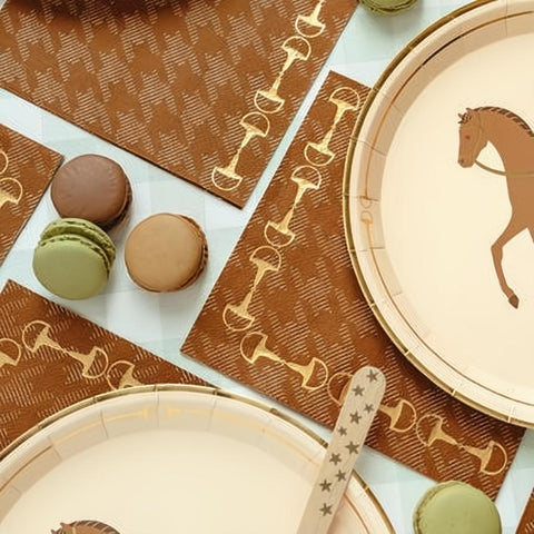 Servietten Steigbügel, 33x33 cm PartyDeco 3