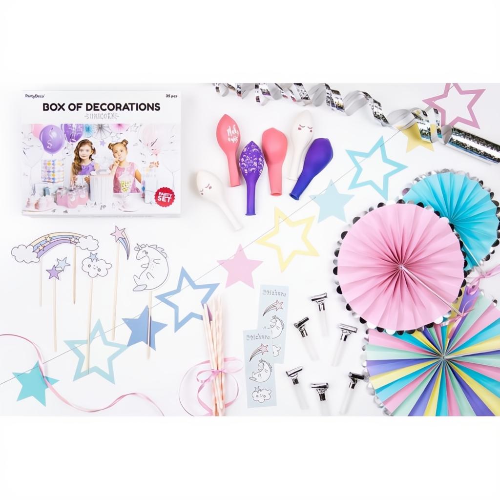 Set mit Partydekorationen - Einhorn PartyDeco 2