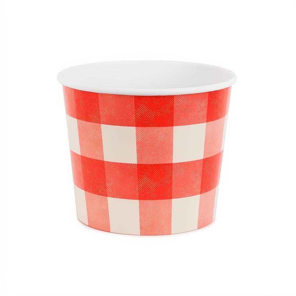 Snack-Eimer kariert, 14 cm PartyDeco 2