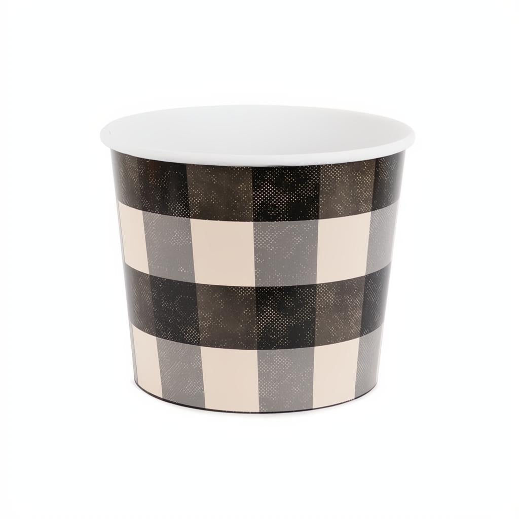 Snack-Eimer kariert, 14 cm PartyDeco 3