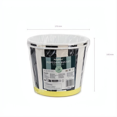 Snack-Eimer Streifen, 14 cm PartyDeco 5