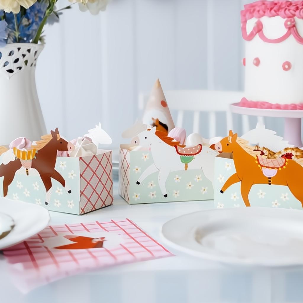 Snackboxen Pferde, Farben mischen. PartyDeco 2