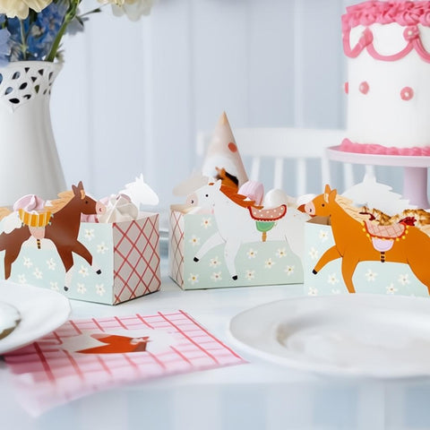 Snackboxen Pferde, Farben mischen. PartyDeco 2