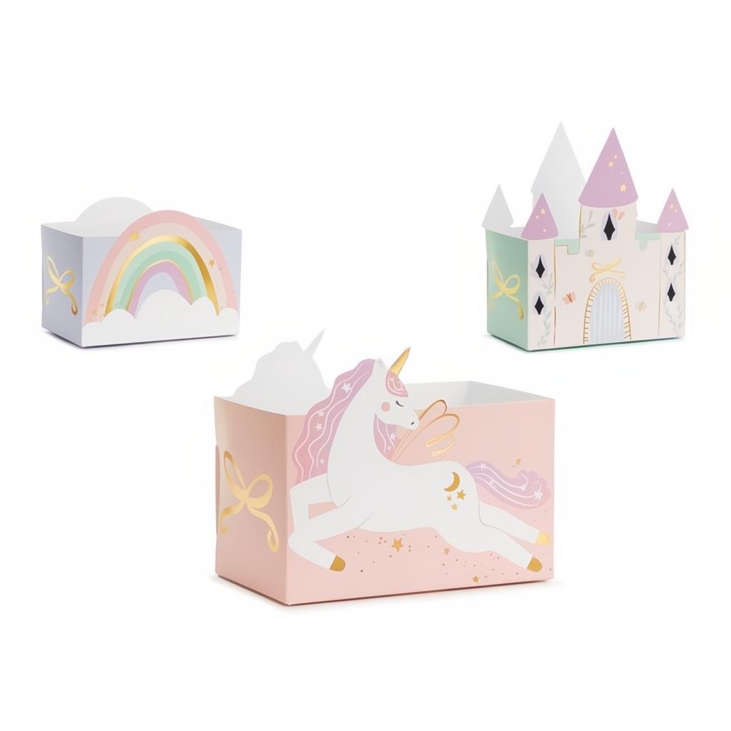 Snackboxen Schloss und Einhörner PartyDeco 1