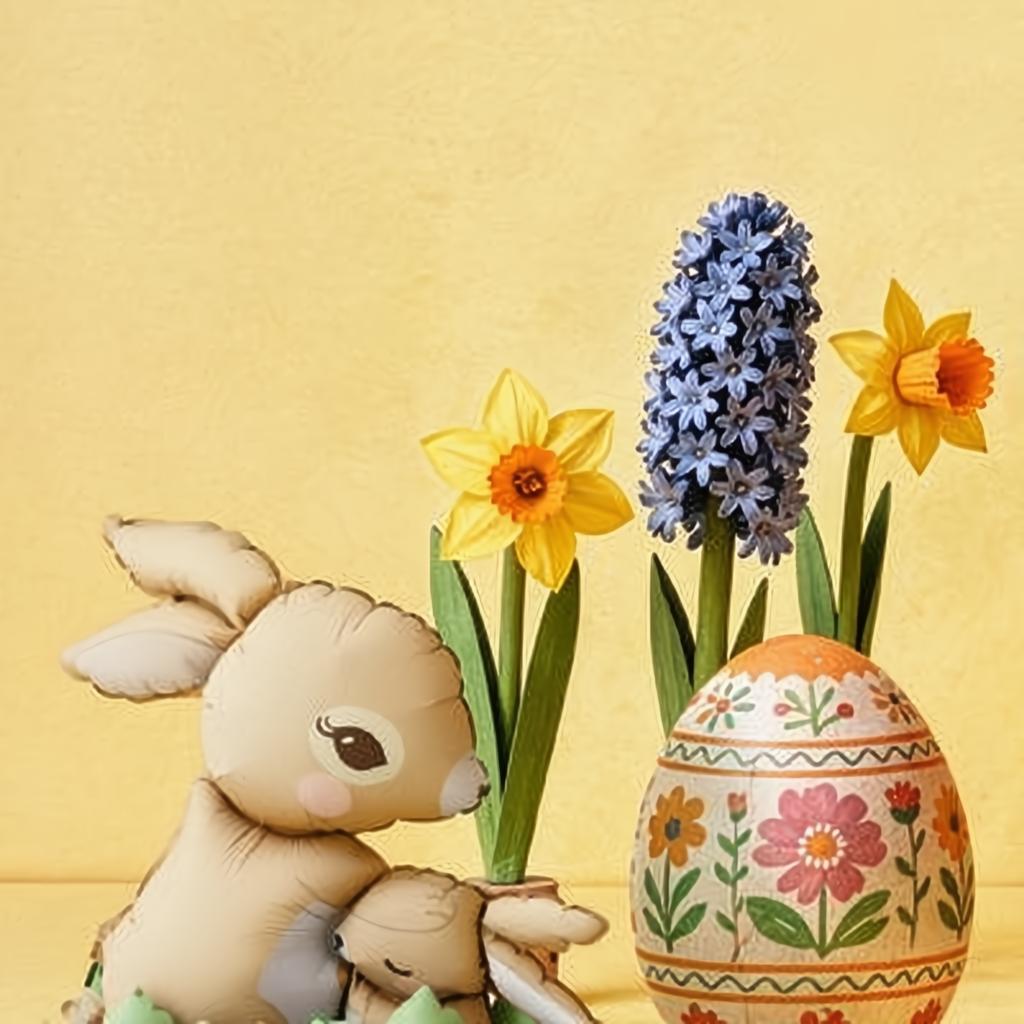 Stehender Folienballon Häschen, 51x60 cm PartyDeco 2