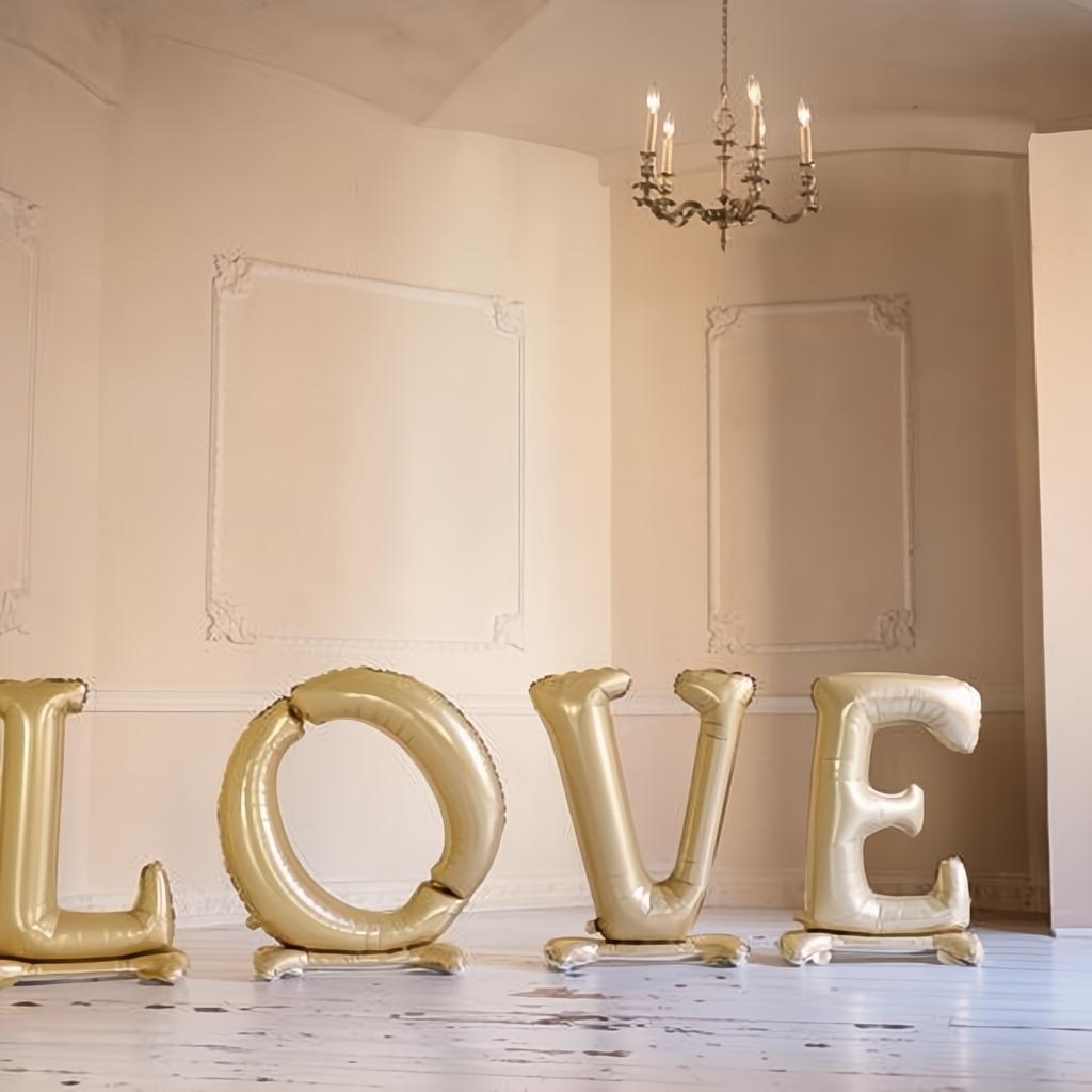 Stehender Folienballon 'LOVE', 350x114 cm, gold PartyDeco 2