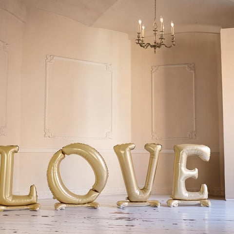 Stehender Folienballon 'LOVE', 350x114 cm, gold PartyDeco 2