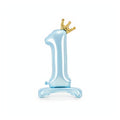 Stehender Folienballon Ziffer 84cm, hellblau PartyDeco 2