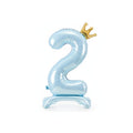 Stehender Folienballon Ziffer 84cm, hellblau PartyDeco 3