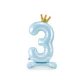 Stehender Folienballon Ziffer 84cm, hellblau PartyDeco 4