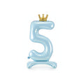 Stehender Folienballon Ziffer 84cm, hellblau PartyDeco 6