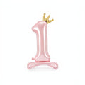 Stehender Folienballon Ziffer 84cm, hellrosa PartyDeco 2