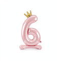 Stehender Folienballon Ziffer 84cm, hellrosa PartyDeco 7
