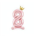 Stehender Folienballon Ziffer 84cm, hellrosa PartyDeco 9