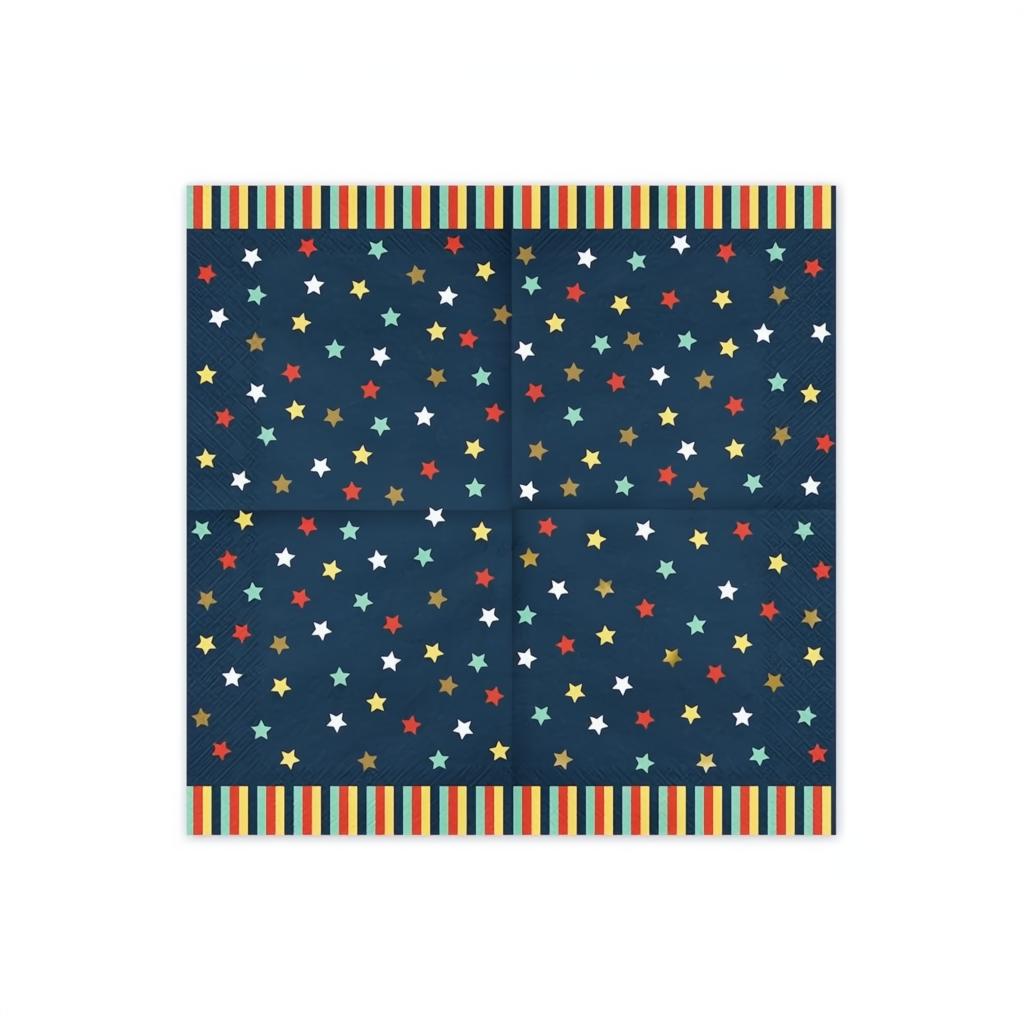 Stern-Servietten, 33x33 cm, dunkelblau PartyDeco 2