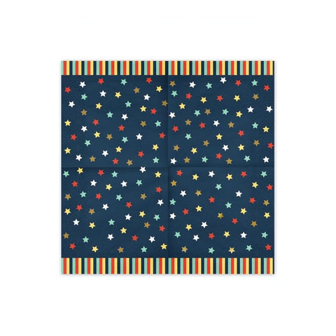 Stern-Servietten, 33x33 cm, dunkelblau PartyDeco 2