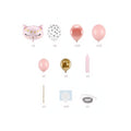 Strauss mit Luftballons - Katze, rosa, 83x140cm PartyDeco 2