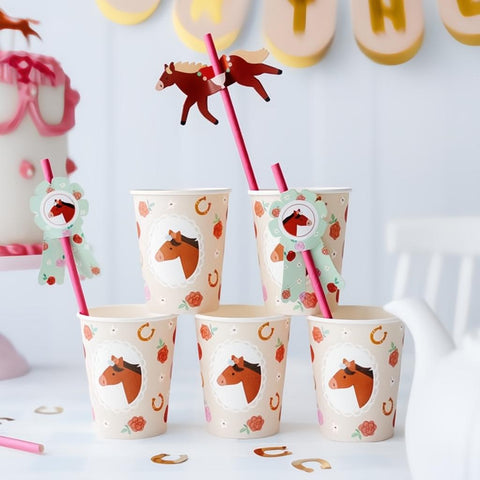 Strohhalme Pferde, 19.5 cm PartyDeco 2