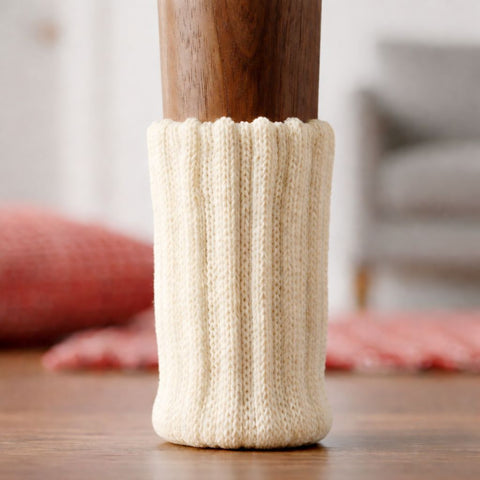 Stuhlsocken Creme Weiss