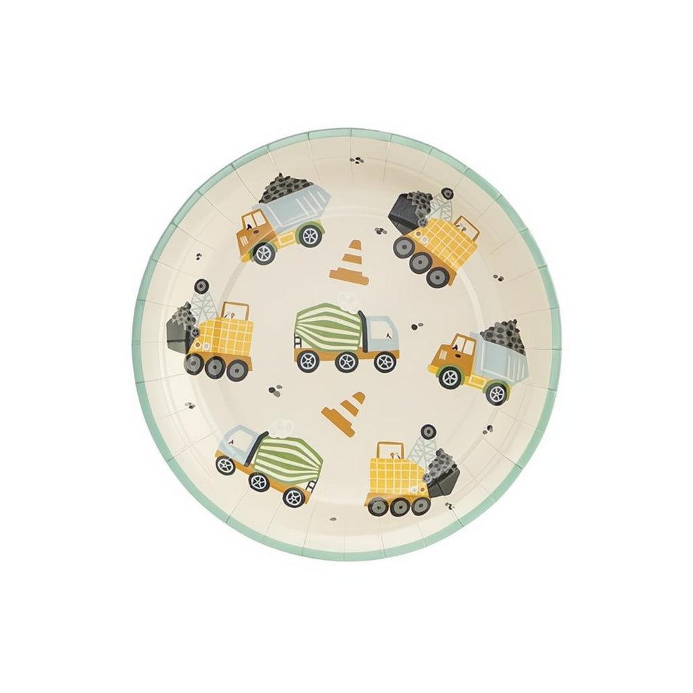 Teller Baufahrzeuge, 18x18 cm