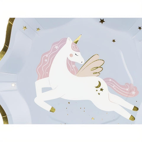 Teller Einhorn, 18x18 cm PartyDeco 2
