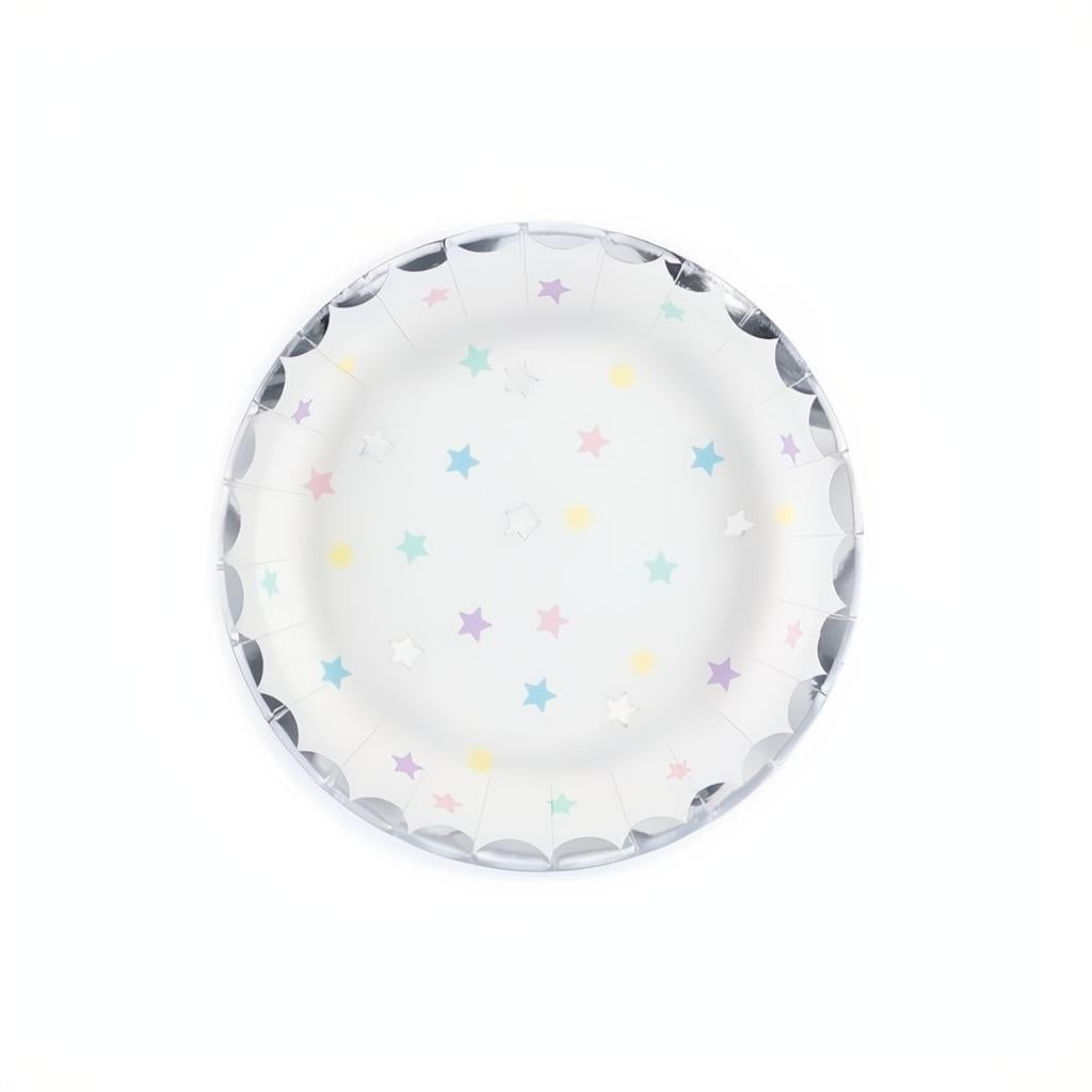 Teller Einhorn - Sterne, 18 cm PartyDeco 1
