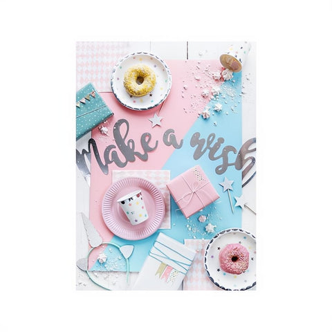 Teller Einhorn - Sterne, 18 cm PartyDeco 2