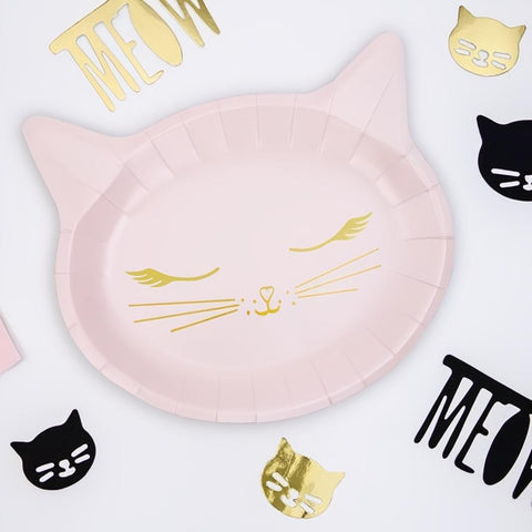 Teller Kätzchen, 22x20cm. PartyDeco 2