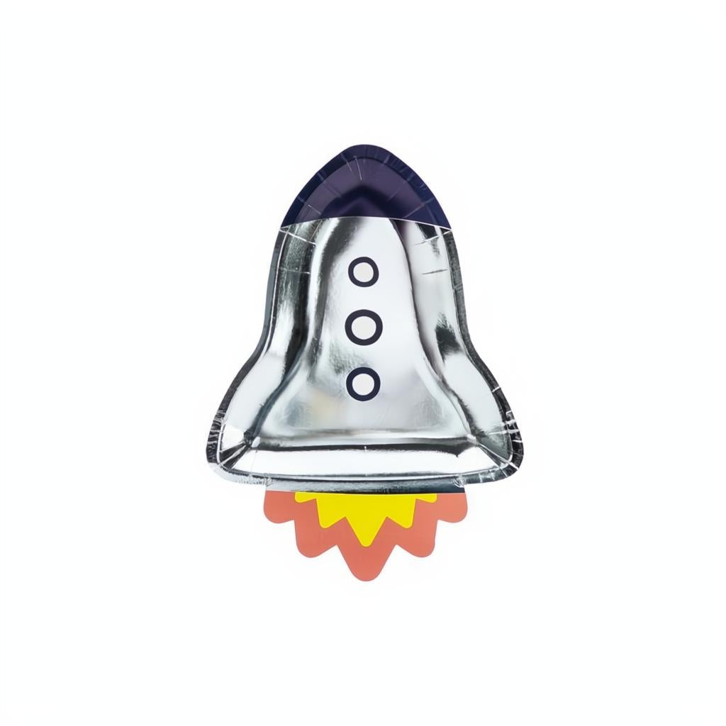 Teller Kosmos - Rakete, 21,5x29,5cm. PartyDeco 1