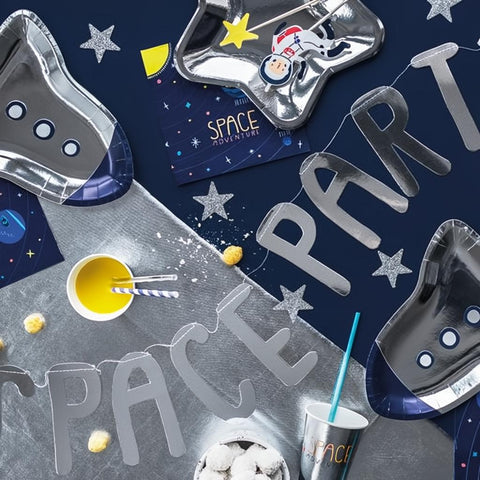 Teller Kosmos - Rakete, 21,5x29,5cm. PartyDeco 3