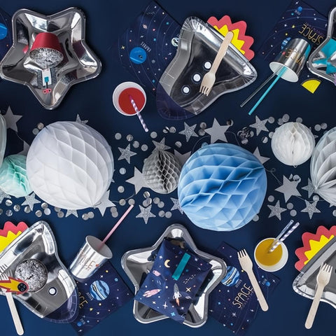 Teller Kosmos - Rakete, 21,5x29,5cm. PartyDeco 4