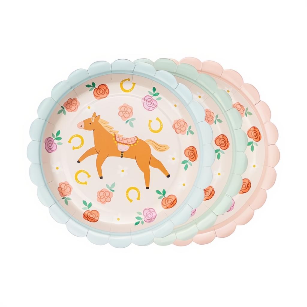 Teller Pferde, 18 cm PartyDeco 1
