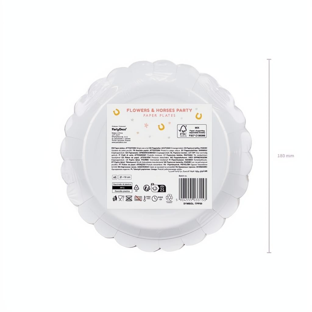 Teller Pferde, 18 cm PartyDeco 4