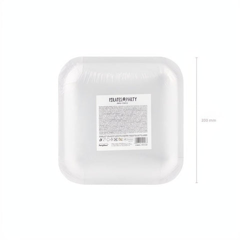 Teller Piraten, rot, 20x20cm PartyDeco 6