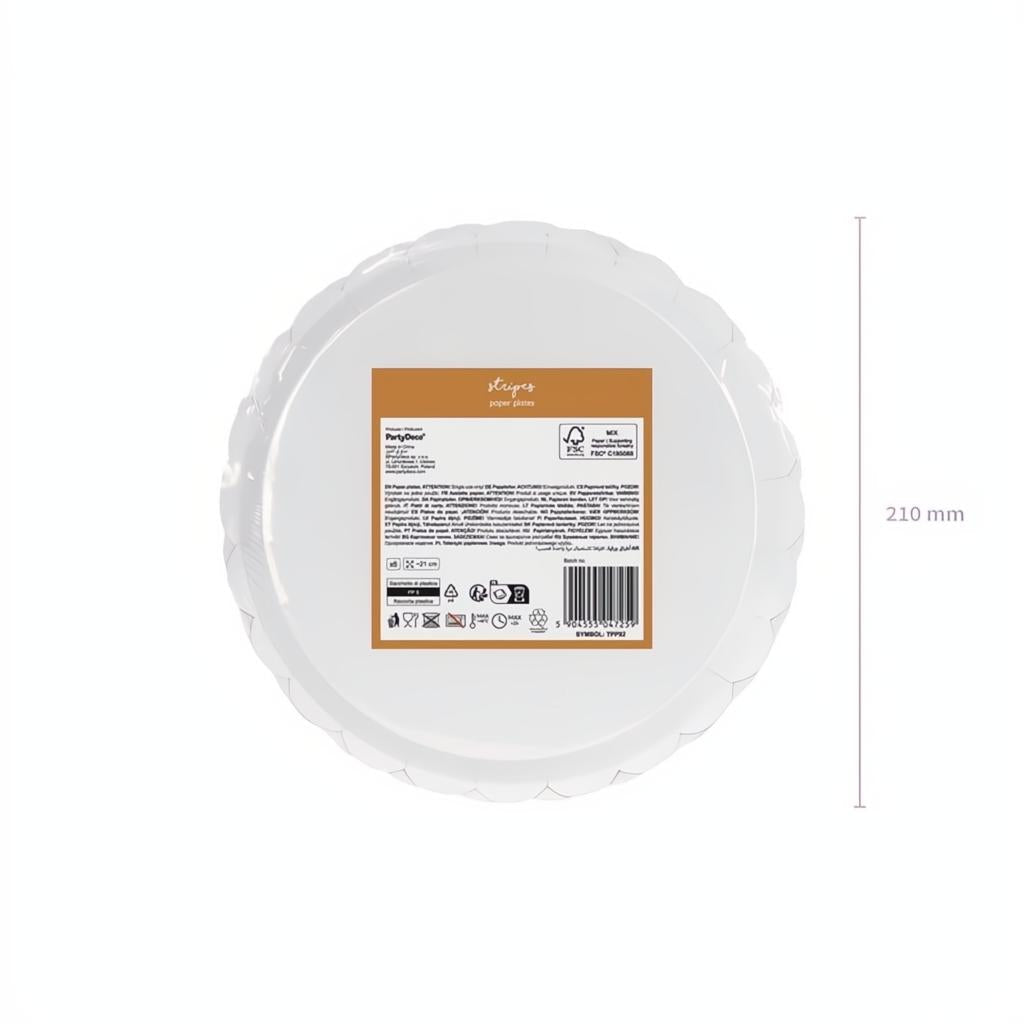 Teller Streifen, 21 cm PartyDeco 4