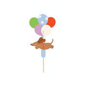 Topper auf Kuchen Dackel, 9x17 cm PartyDeco 1