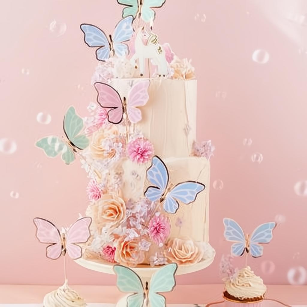 Tortendekoration Schmetterlinge PartyDeco 3