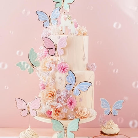 Tortendekoration Schmetterlinge PartyDeco 3