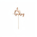 Tortentopper Oh baby, 25 cm, roségold PartyDeco 1