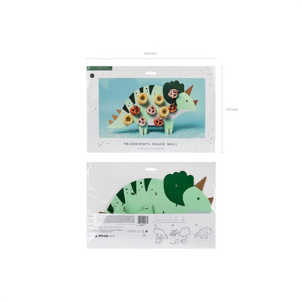 Triceratops-Snackwand, 38x23 cm, Farbenmix PartyDeco 3