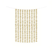 Vorhang - Blumen, gold, 100x210cm PartyDeco 1