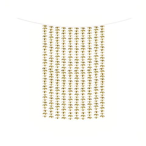 Vorhang - Blumen, gold, 100x210cm PartyDeco 1