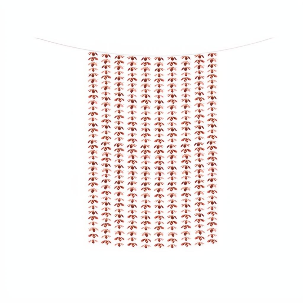 Vorhang - Blumen, roségold, 100x210cm PartyDeco 1