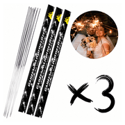 XXL Wunderkerzen Hochzeit 70 cm im 3er-Set – extra lange Wunderkerzen für Hochzeitsfotos, Brautpaar und funkelnde Momente.