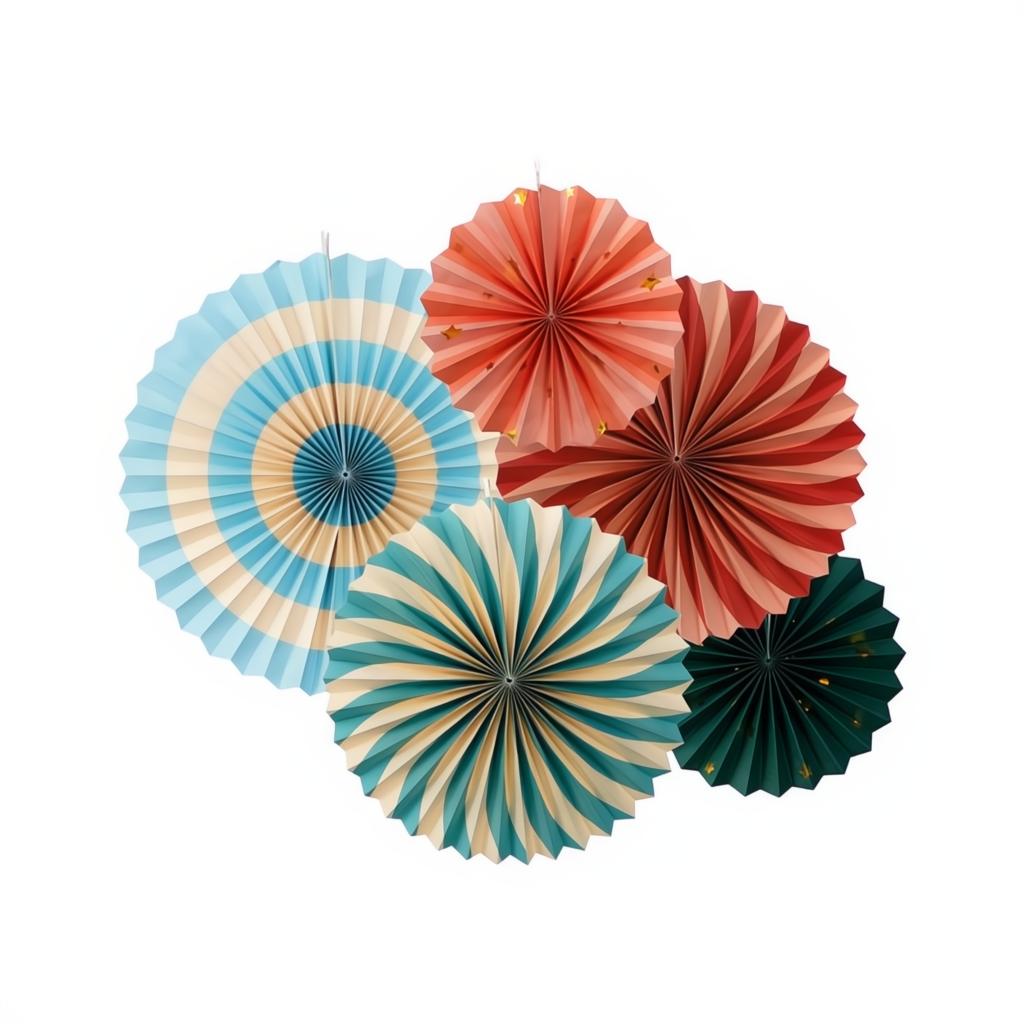 Zirkus-Dekorative Rosetten, Set, 26-43 cm PartyDeco 1