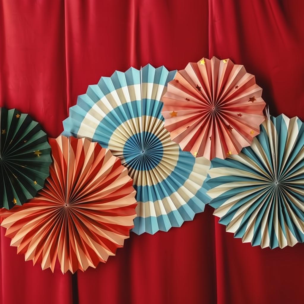 Zirkus-Dekorative Rosetten, Set, 26-43 cm PartyDeco 2
