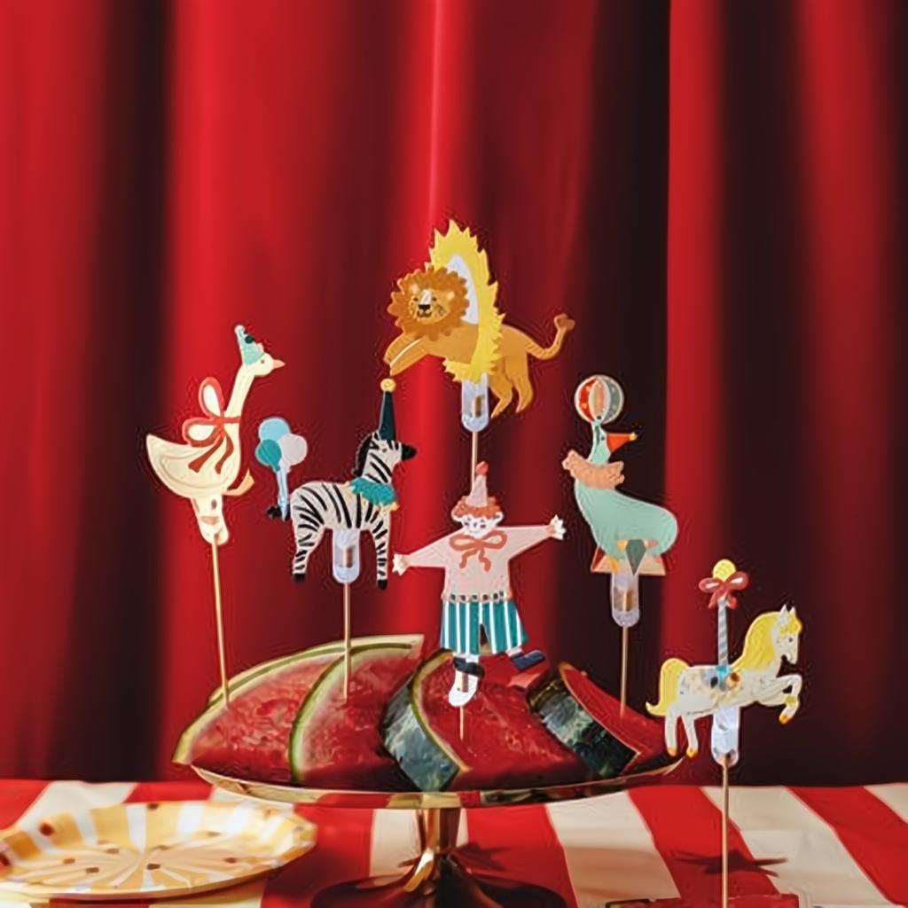 Zirkus Muffin Dekoration, 9-11,5 cm PartyDeco 2